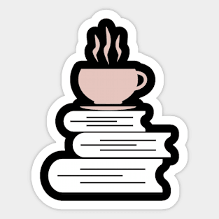 Books and Coffee Sticker